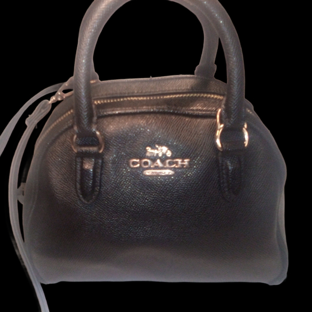 Coach Sydney Satchel 2 Way Shoulder Black CA-202